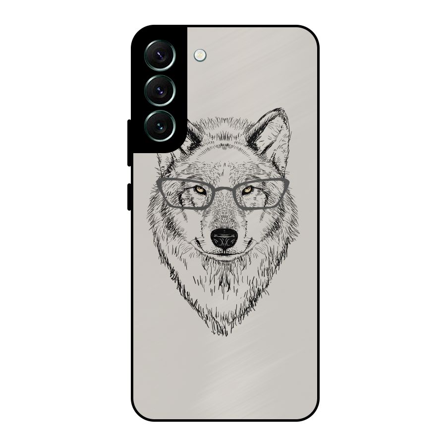 Nerdy Wolf Metal Back Case for Galaxy S22 Plus 5G