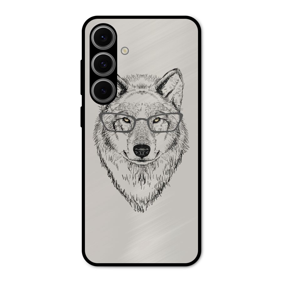 Nerdy Wolf Metal Back Case for Galaxy S24 FE