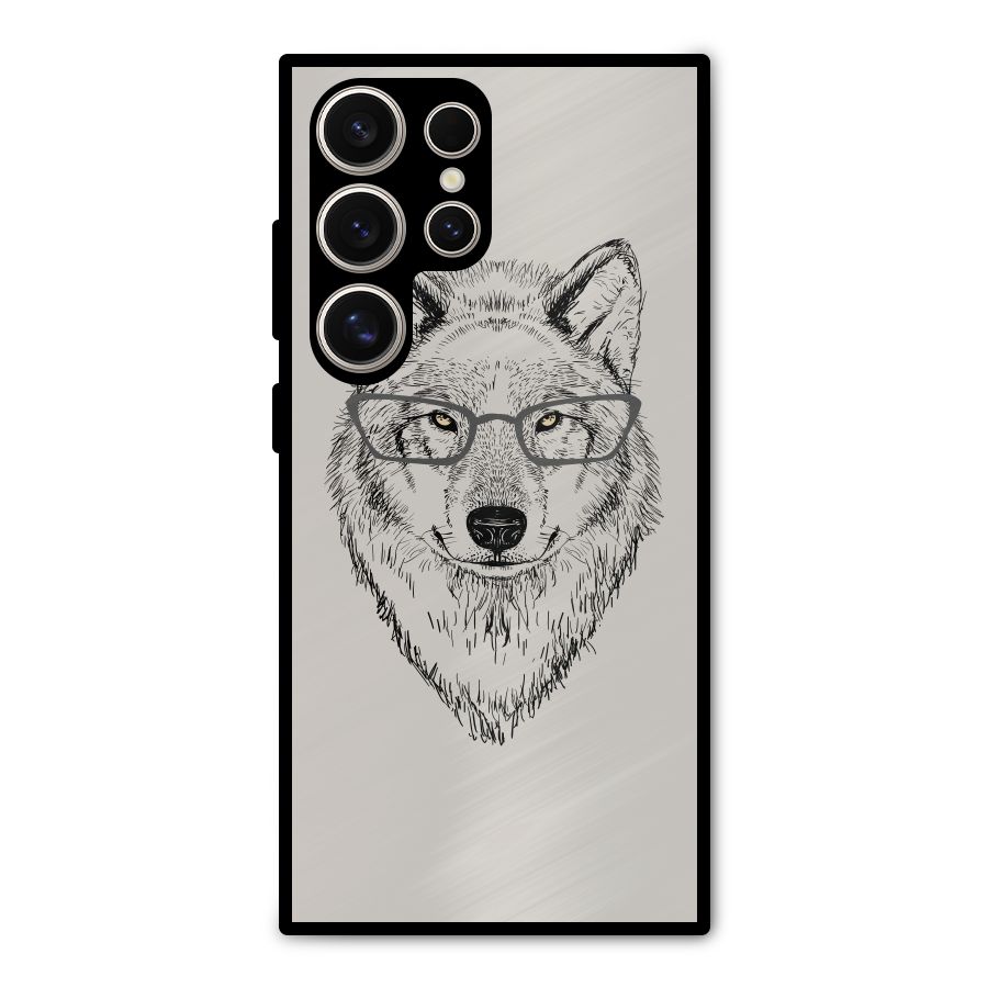 Nerdy Wolf Metal Back Case for Galaxy S24 Ultra