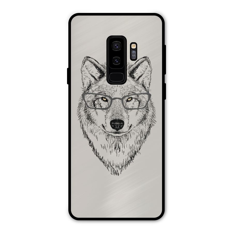 Nerdy Wolf Metal Back Case for Galaxy S9 Plus
