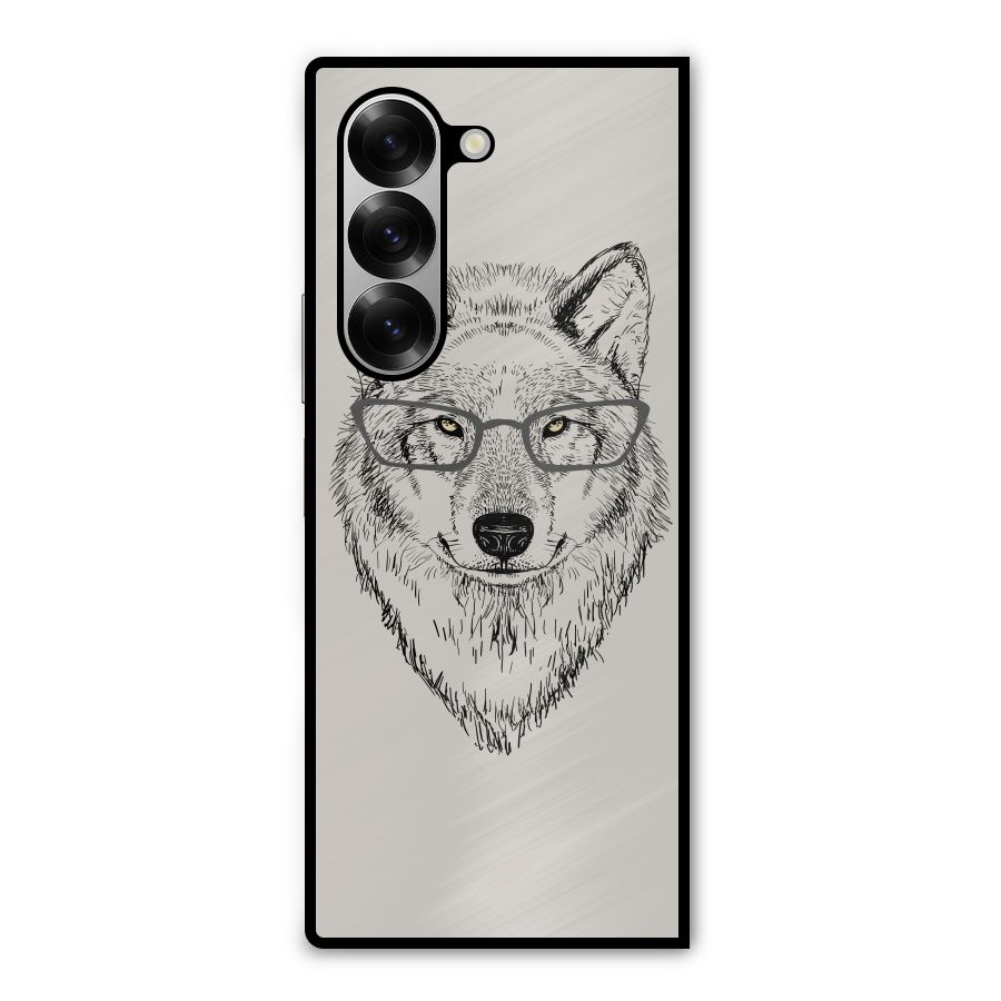 Nerdy Wolf Metal Back Case for Galaxy Z Fold6