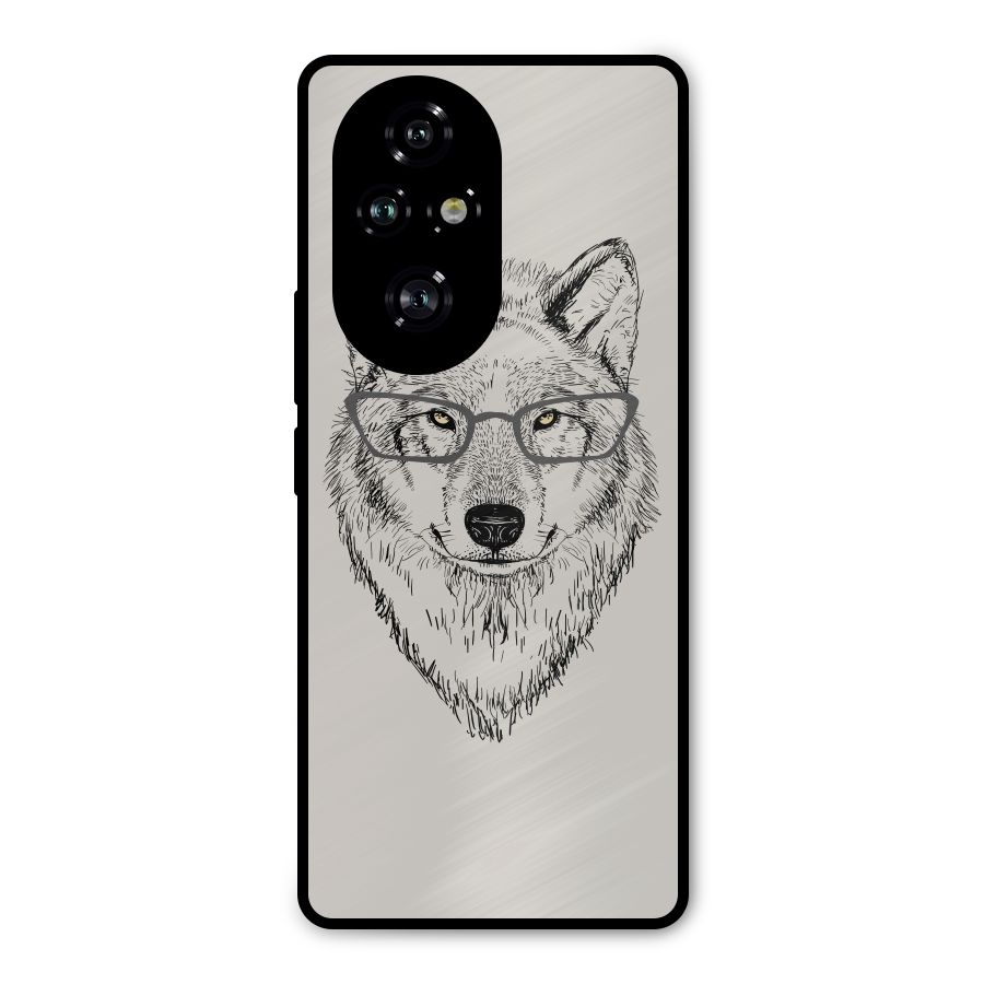 Nerdy Wolf Metal Back Case for Honor 200 Pro