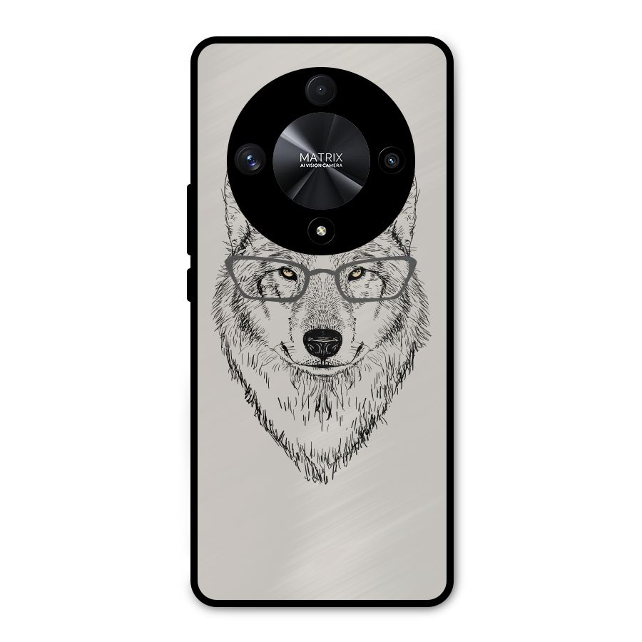 Nerdy Wolf Metal Back Case for Honor X9b