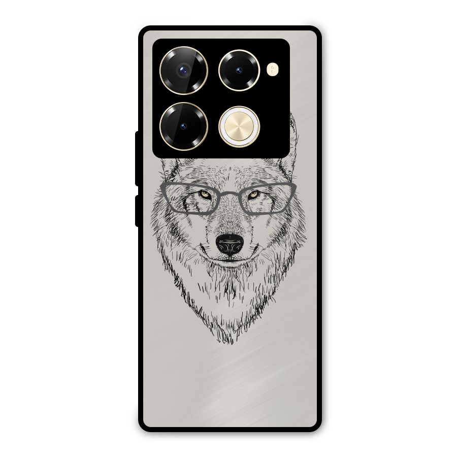 Nerdy Wolf Metal Back Case for Infinix Note 40 Pro