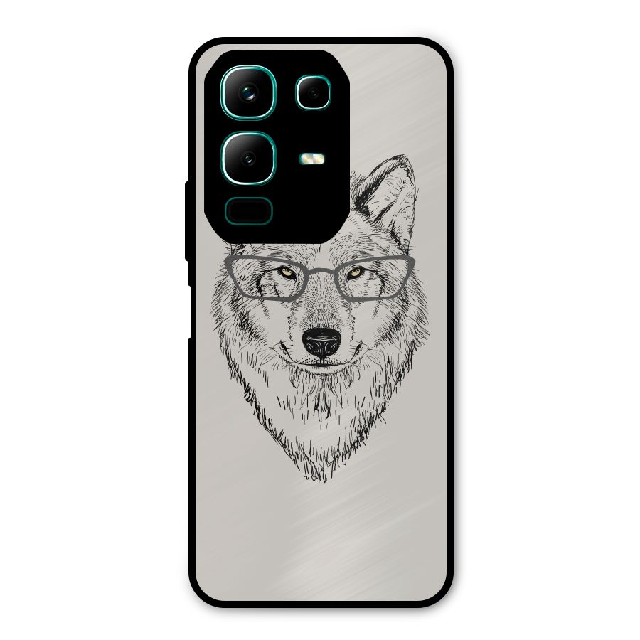 Nerdy Wolf Metal Back Case for Infinix Note 50x