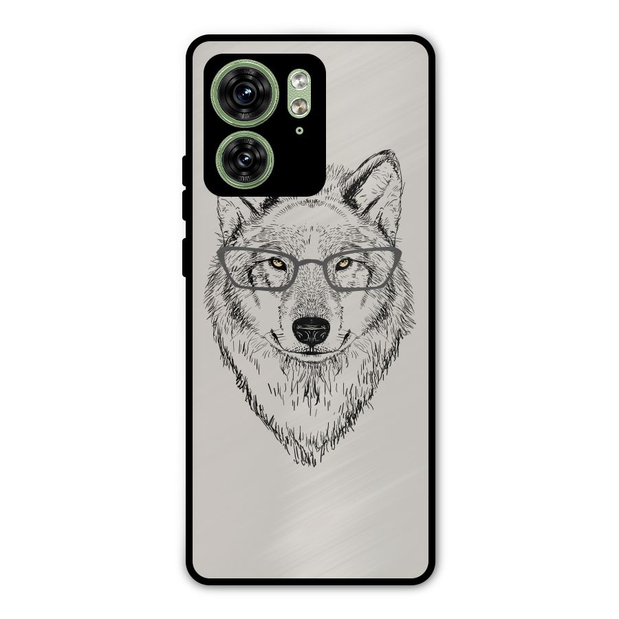 Nerdy Wolf Metal Back Case for Motorola Edge 40 5G
