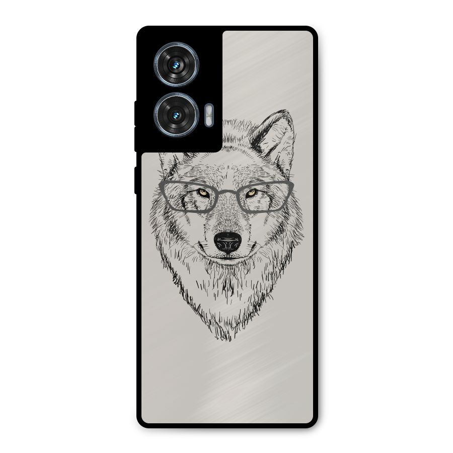 Nerdy Wolf Metal Back Case for Motorola Edge 50 Fusion