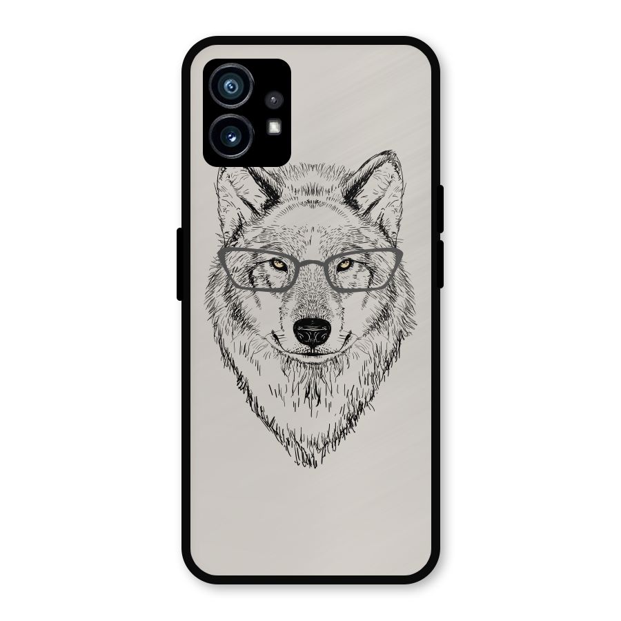 Nerdy Wolf Metal Back Case for Nothing Phone 1