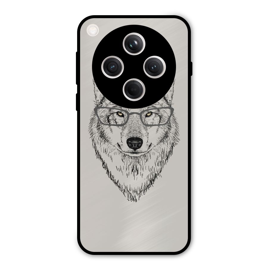 Nerdy Wolf Metal Back Case for Oppo Find X8