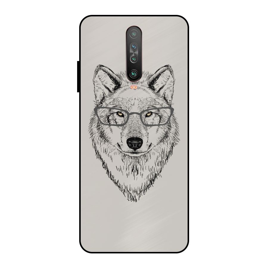 Nerdy Wolf Metal Back Case for Poco X2