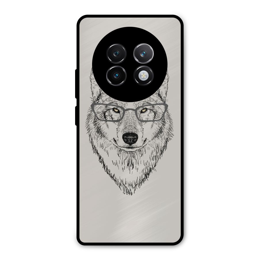 Nerdy Wolf Metal Back Case for Realme 13 Plus
