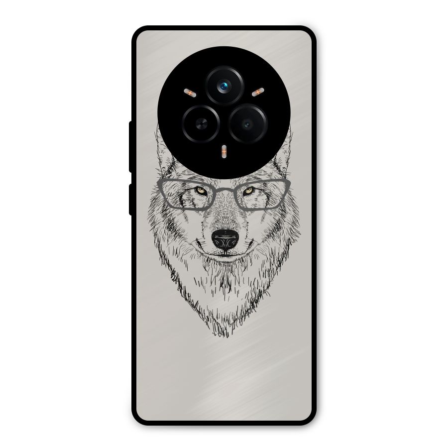 Nerdy Wolf Metal Back Case for Realme 14 Pro