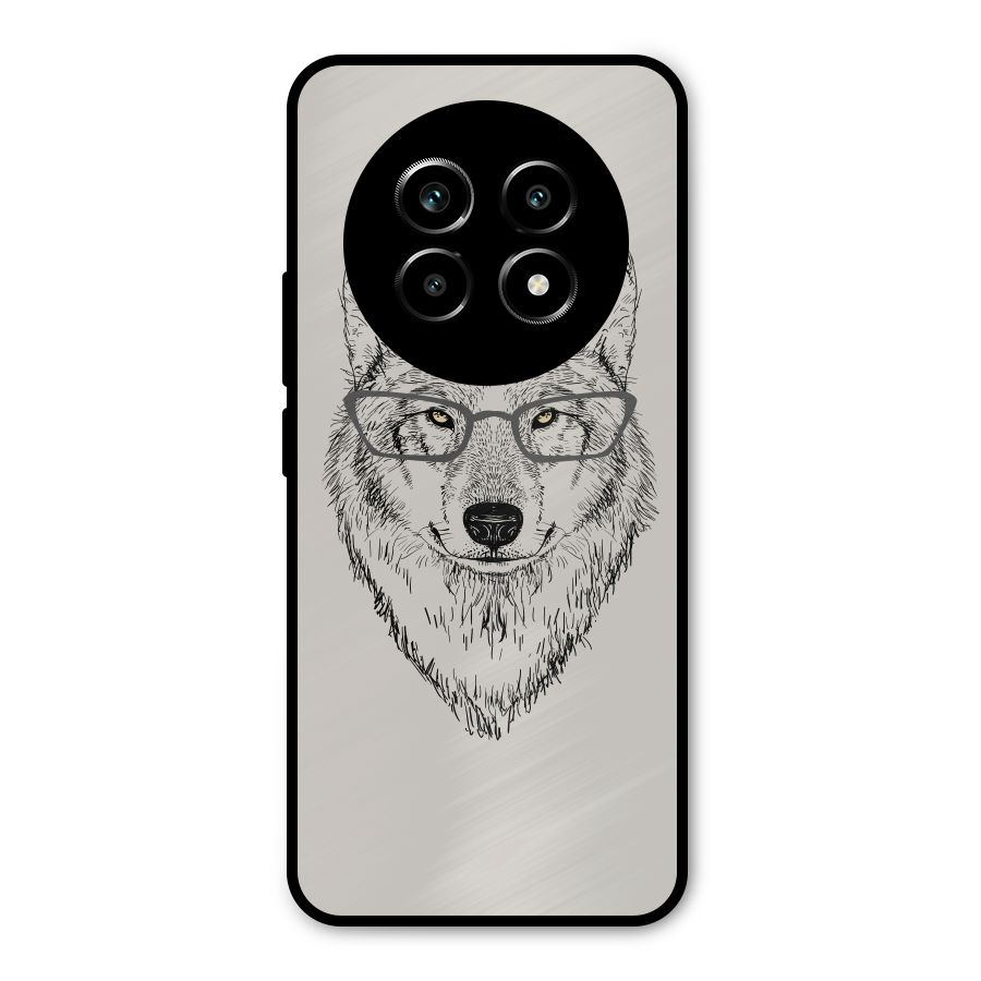 Nerdy Wolf Metal Back Case for Realme 14 Pro Lite