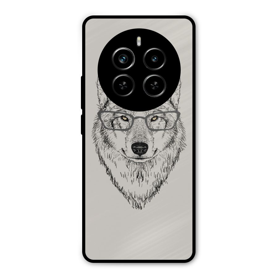 Nerdy Wolf Metal Back Case for Realme P1 Pro