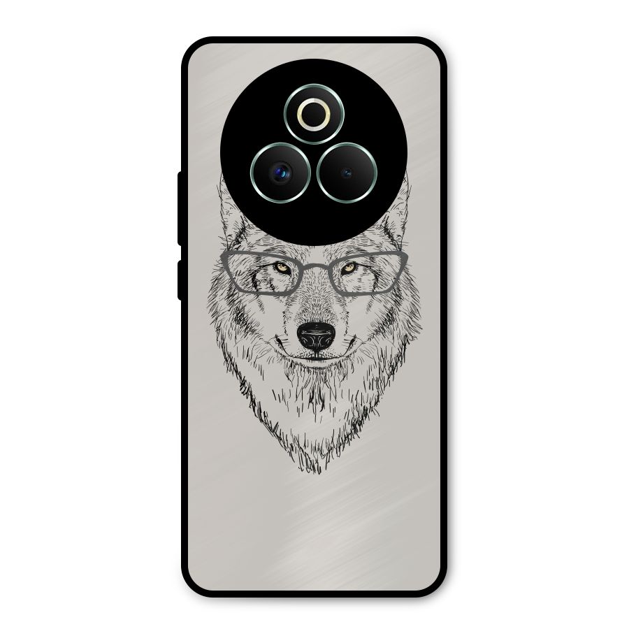 Nerdy Wolf Metal Back Case for Realme P3 Pro