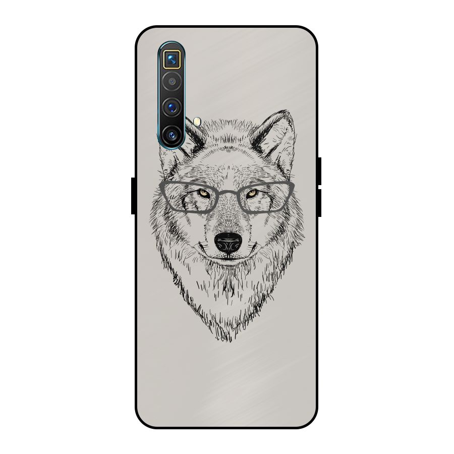 Nerdy Wolf Metal Back Case for Realme X3 SuperZoom