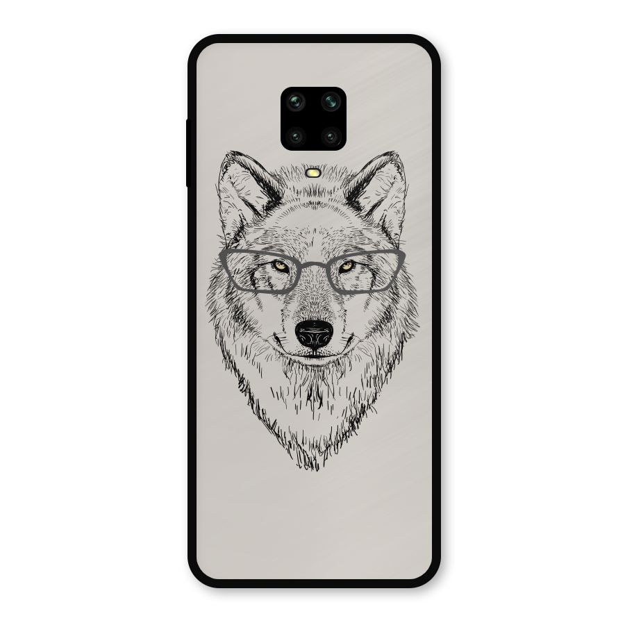 Nerdy Wolf Metal Back Case for Redmi Note 9 Pro