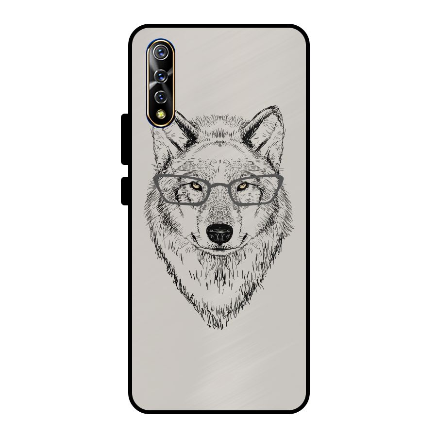 Nerdy Wolf Metal Back Case for Vivo S1