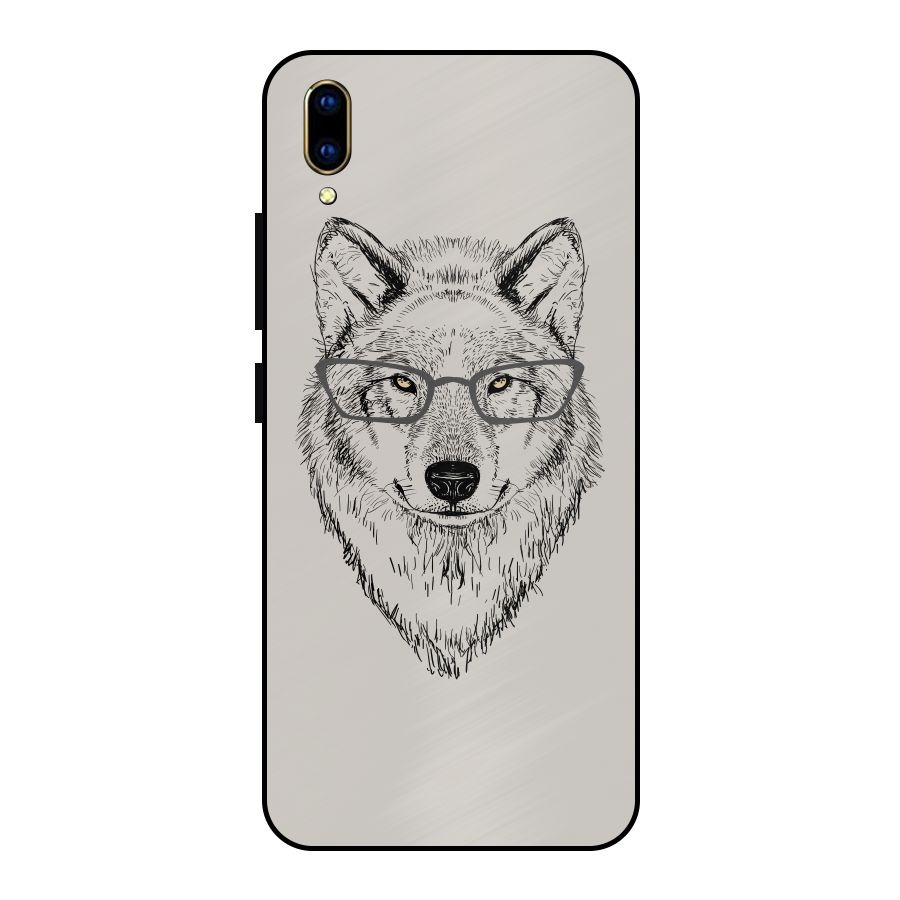 Nerdy Wolf Metal Back Case for Vivo V11 Pro