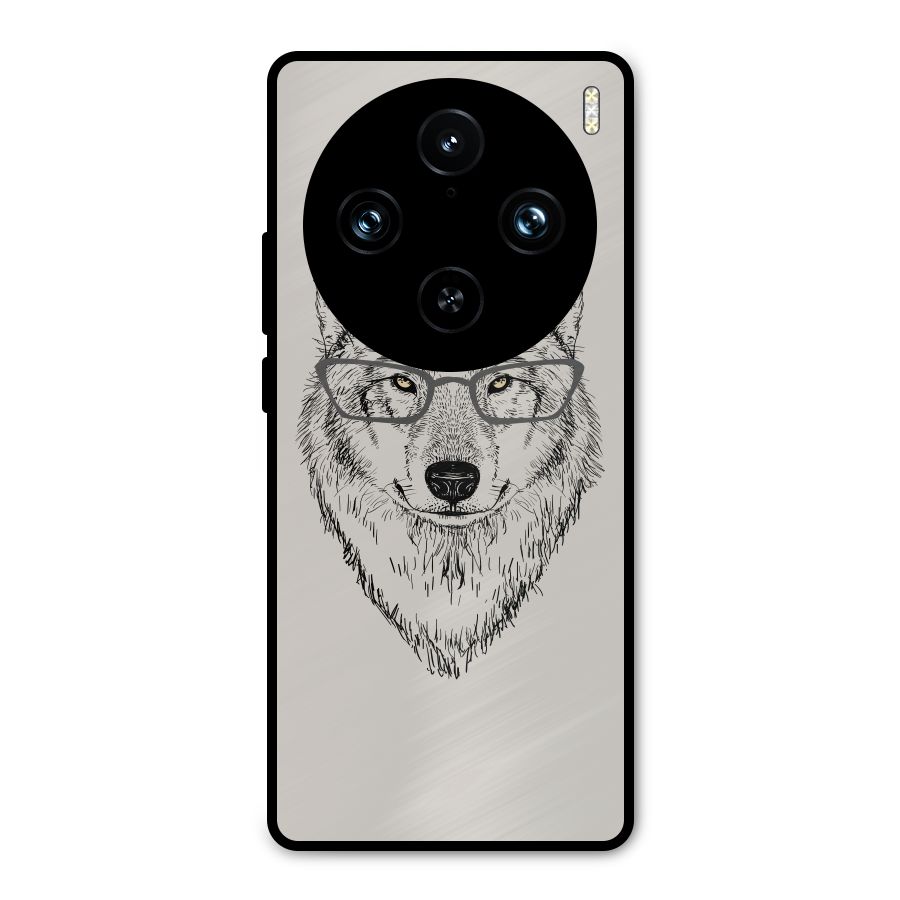 Nerdy Wolf Metal Back Case for Vivo X100 Pro