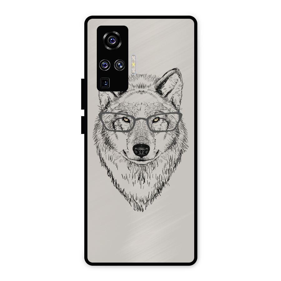 Nerdy Wolf Metal Back Case for Vivo X50 Pro