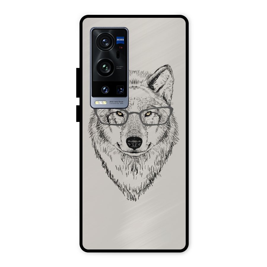 Nerdy Wolf Metal Back Case for Vivo X60 Pro Plus
