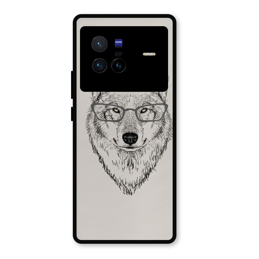 Nerdy Wolf Metal Back Case for Vivo X80