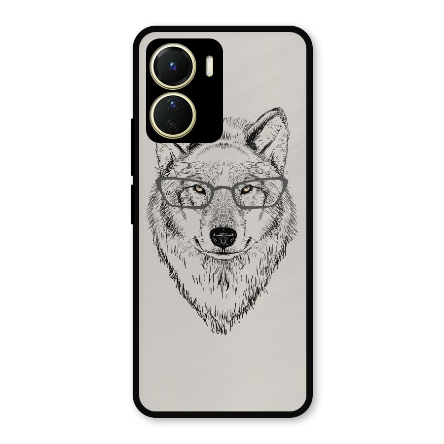 Nerdy Wolf Metal Back Case for Vivo Y16