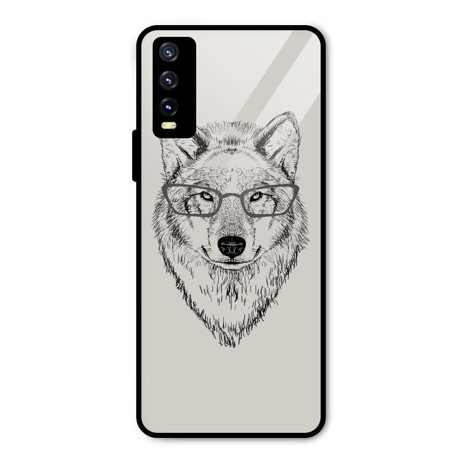 Nerdy Wolf Metal Back Case for Vivo Y20