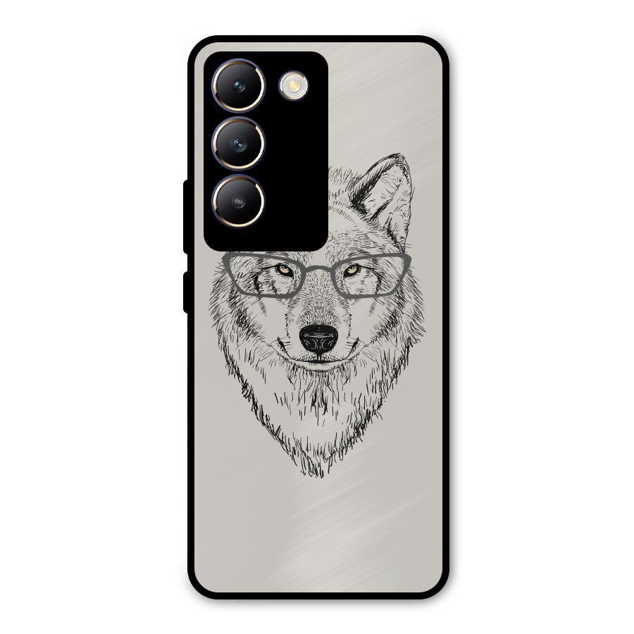 Nerdy Wolf Metal Back Case for Vivo Y200e