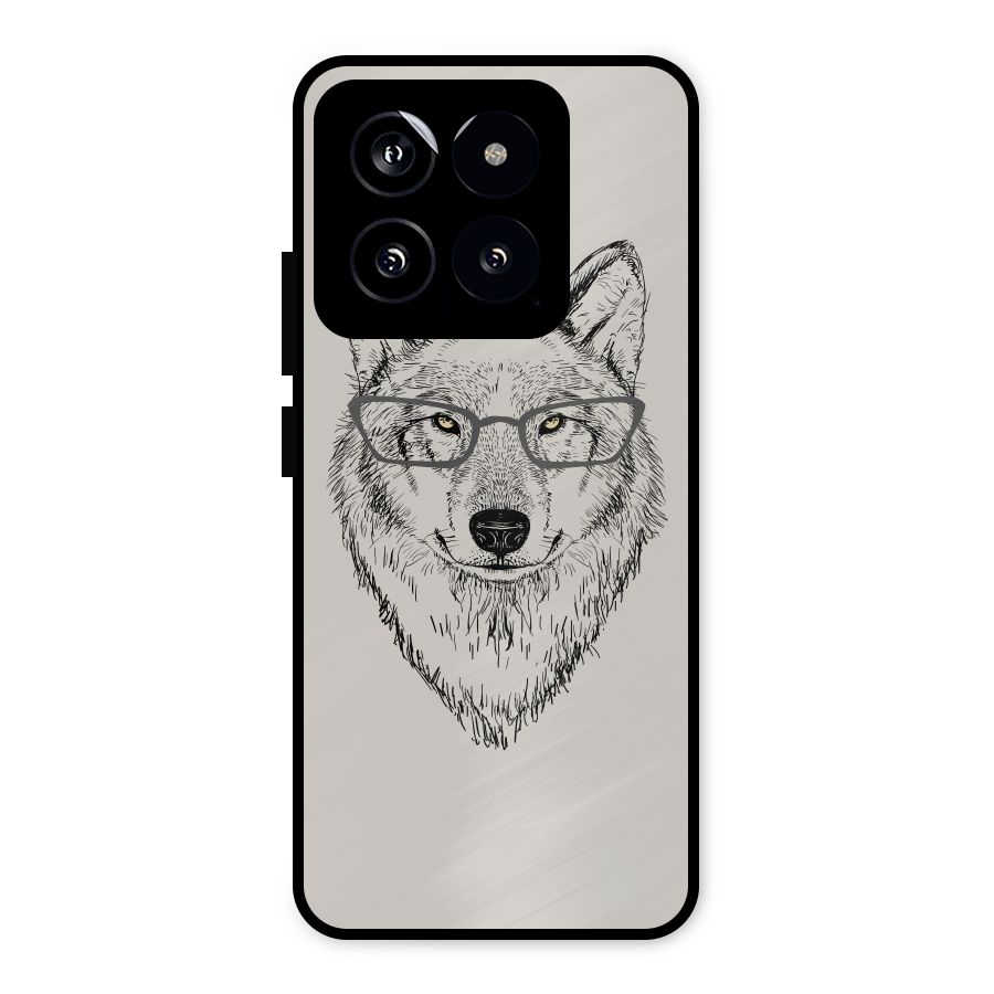 Nerdy Wolf Metal Back Case for Xiaomi 14