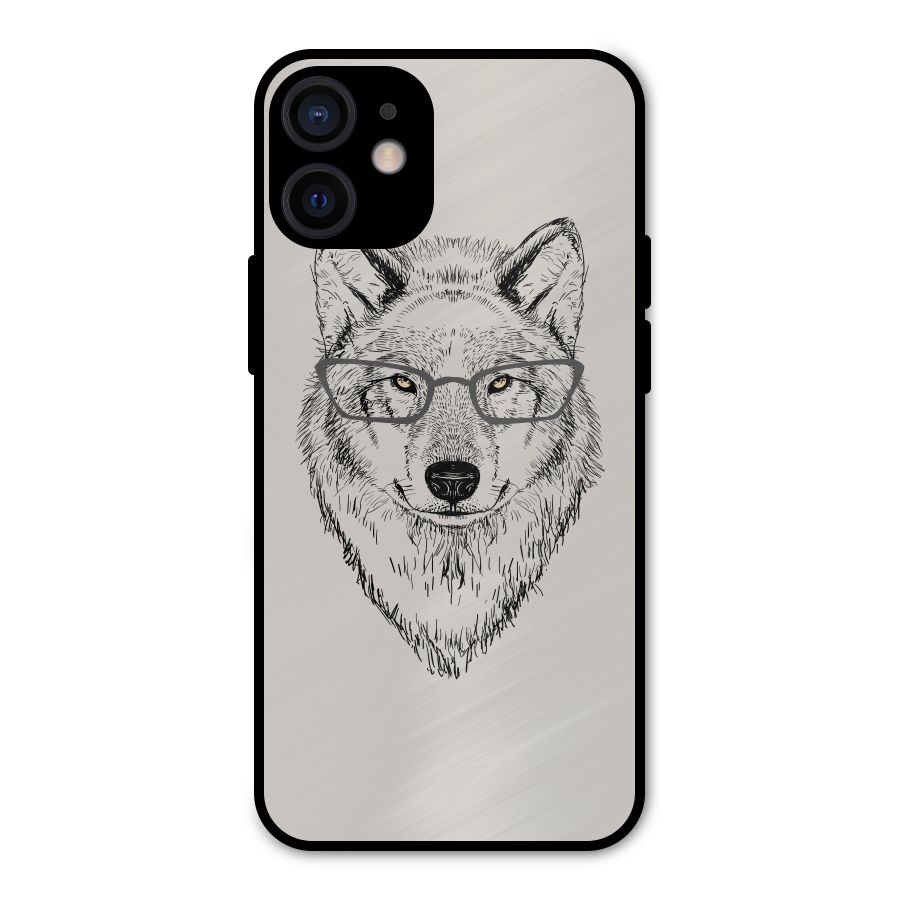 Nerdy Wolf Metal Back Case for iPhone 12 Mini