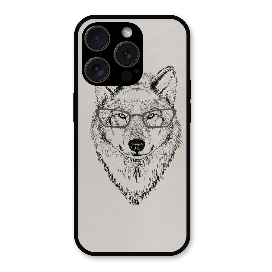Nerdy Wolf Metal Back Case for iPhone 15 Pro