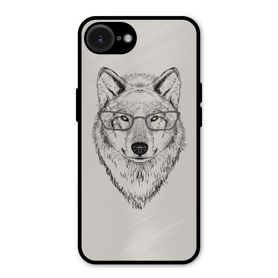 Nerdy Wolf Metal Back Case for iPhone 16e
