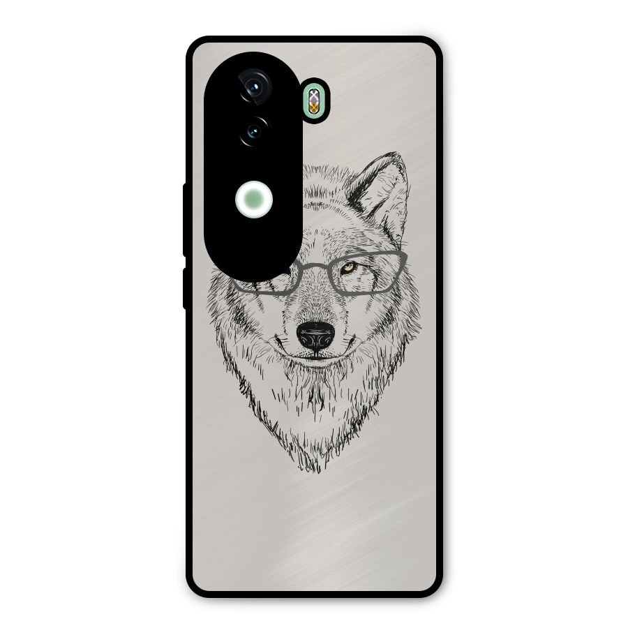 Nerdy Wolf Metal Back Case for iQOO Z9s