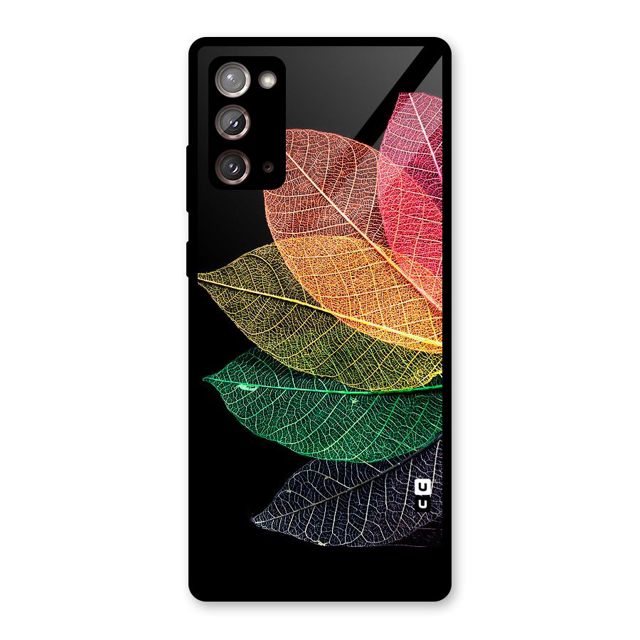Net Leaf Color Design Glass Back Case for Galaxy Note 20