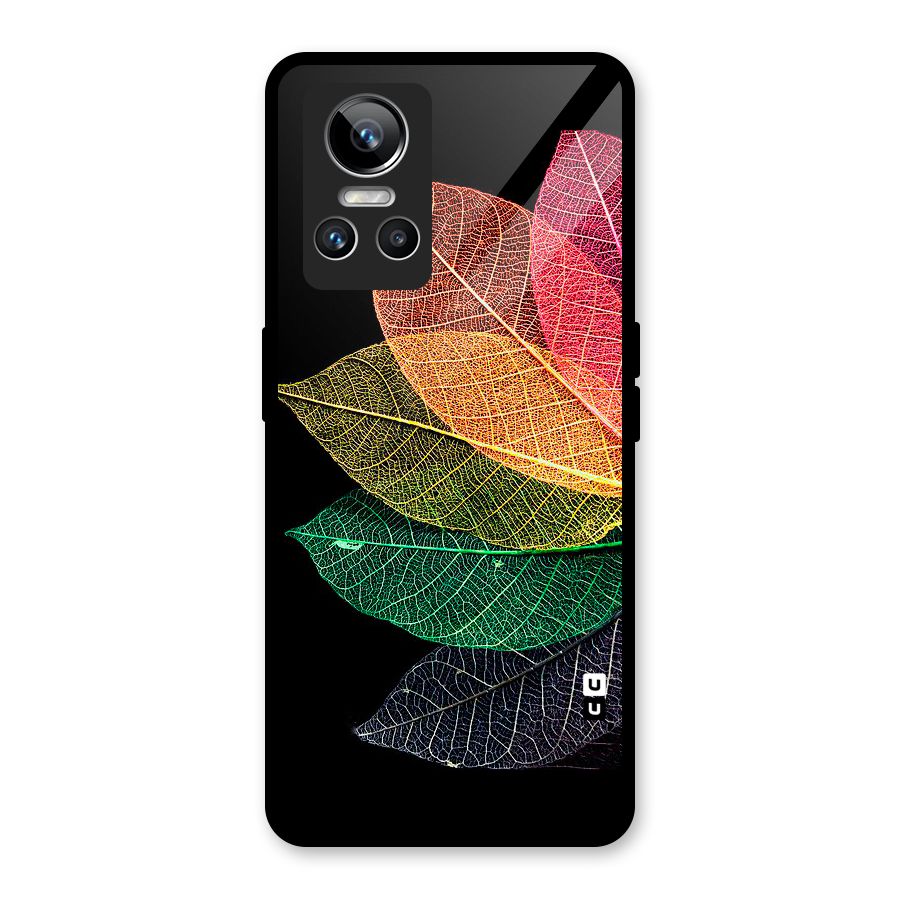 Net Leaf Color Design Glass Back Case for Realme GT Neo 3