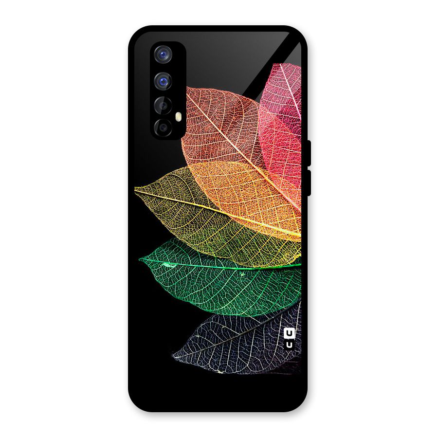 Net Leaf Color Design Glass Back Case for Realme Narzo 20 Pro