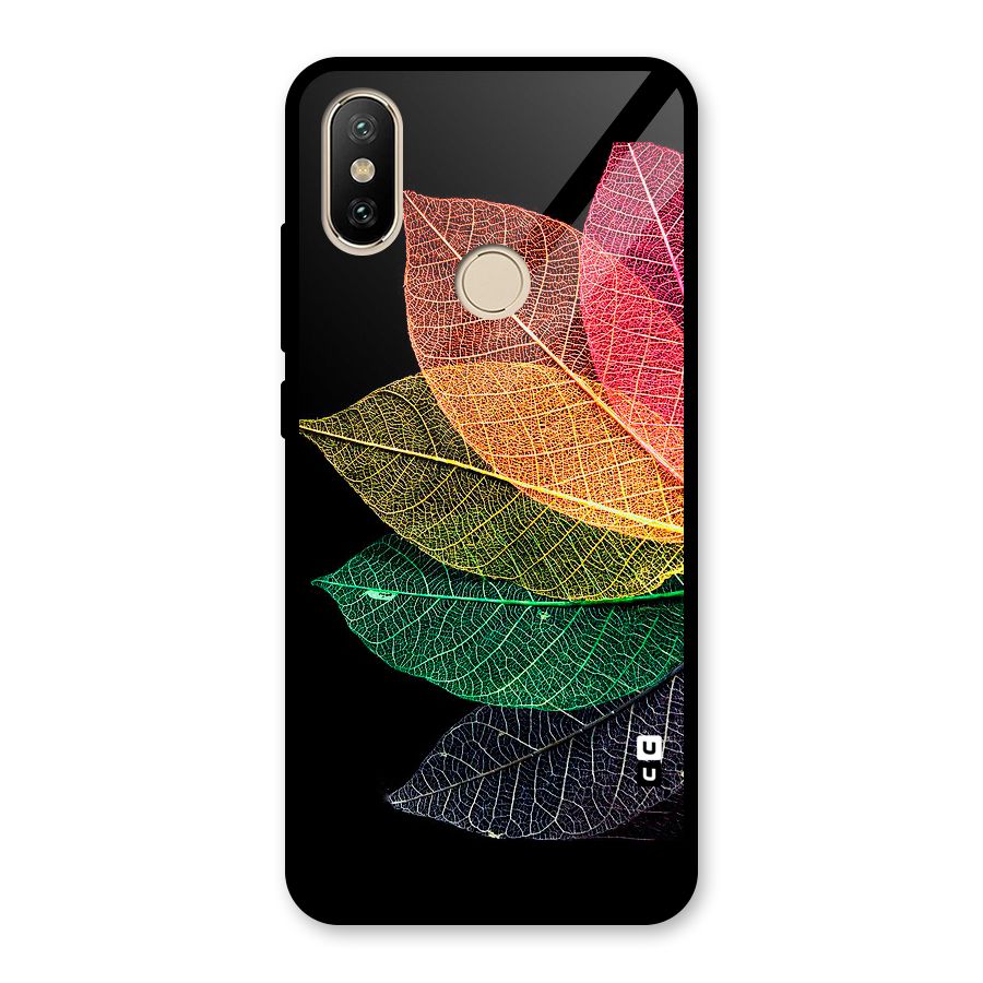 Net Leaf Color Design Glass Back Case for Redmi A2