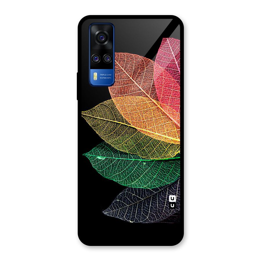 Net Leaf Color Design Glass Back Case for Vivo Y31
