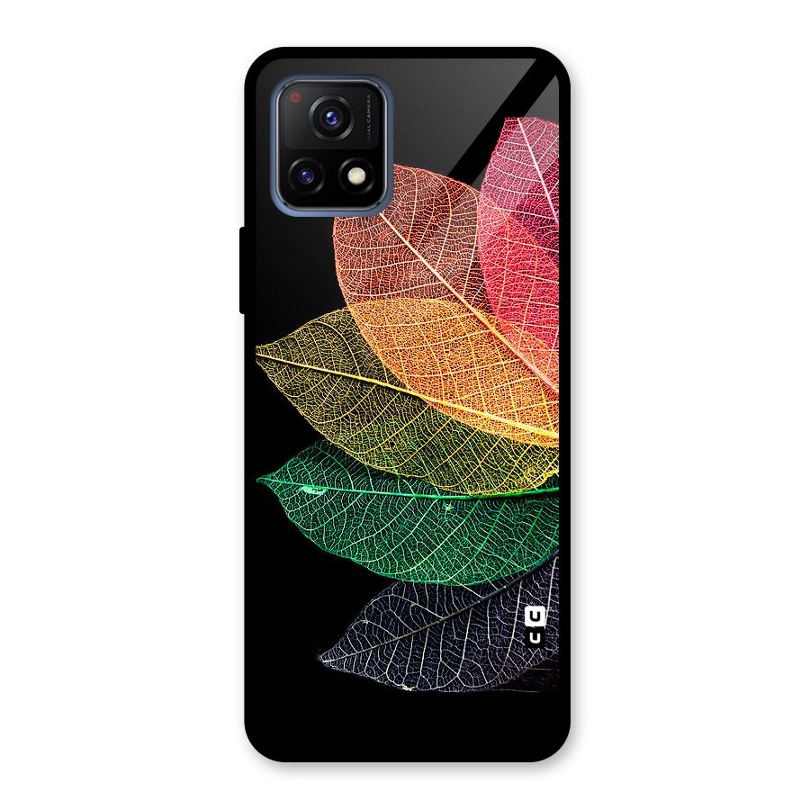 Net Leaf Color Design Glass Back Case for Vivo Y72 5G