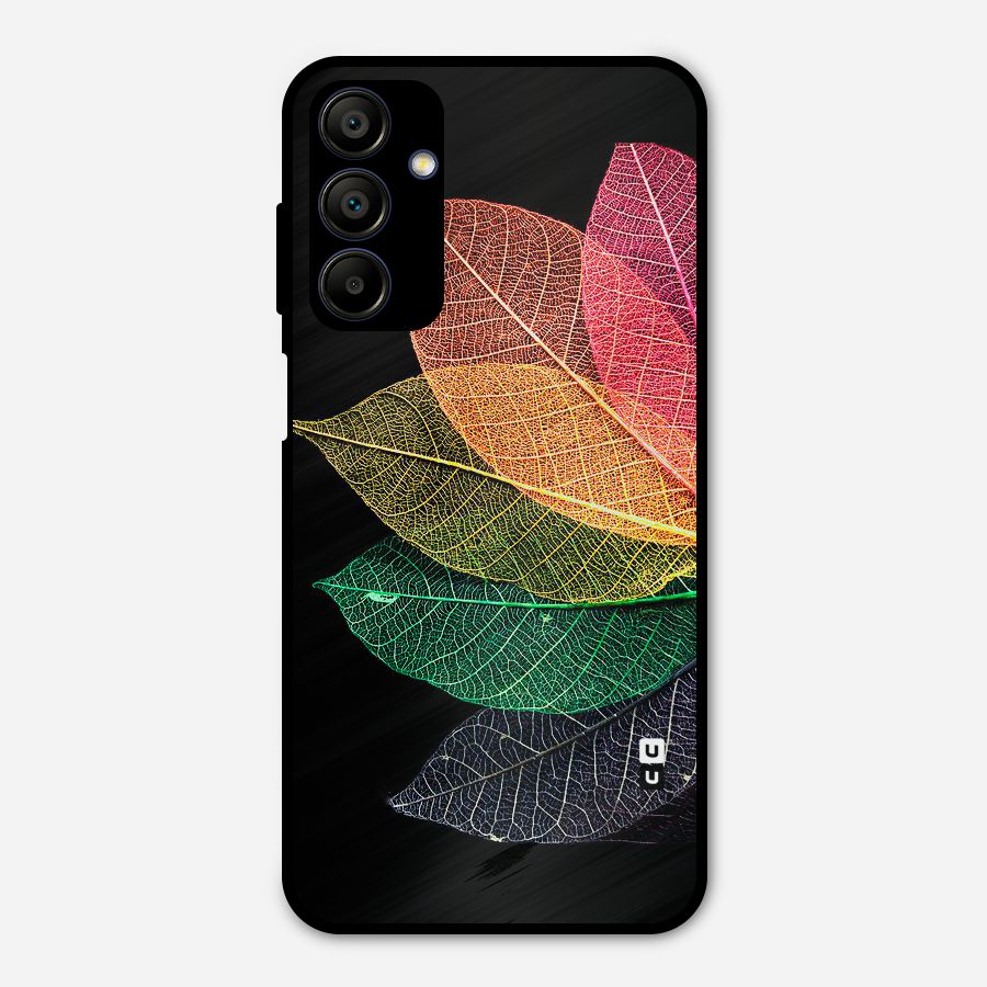 Net Leaf Color Design Metal Back Case for Galaxy A15 5G