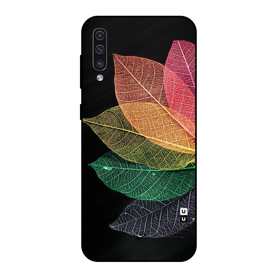 Net Leaf Color Design Metal Back Case for Galaxy A50s