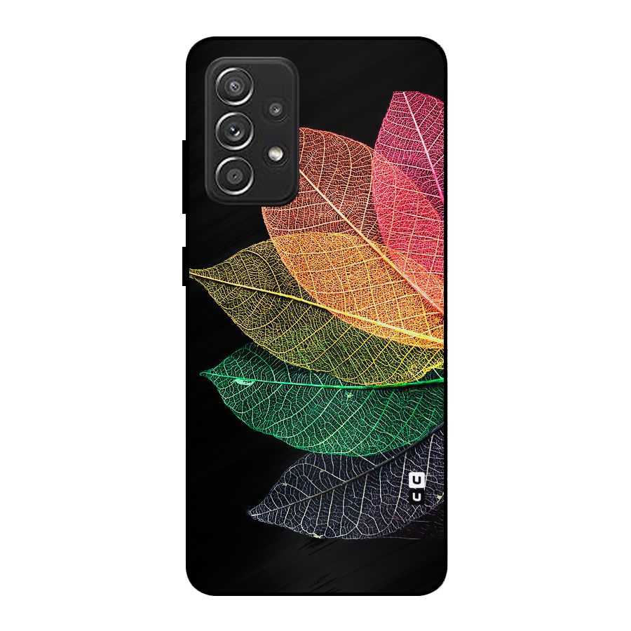 Net Leaf Color Design Metal Back Case for Galaxy A52