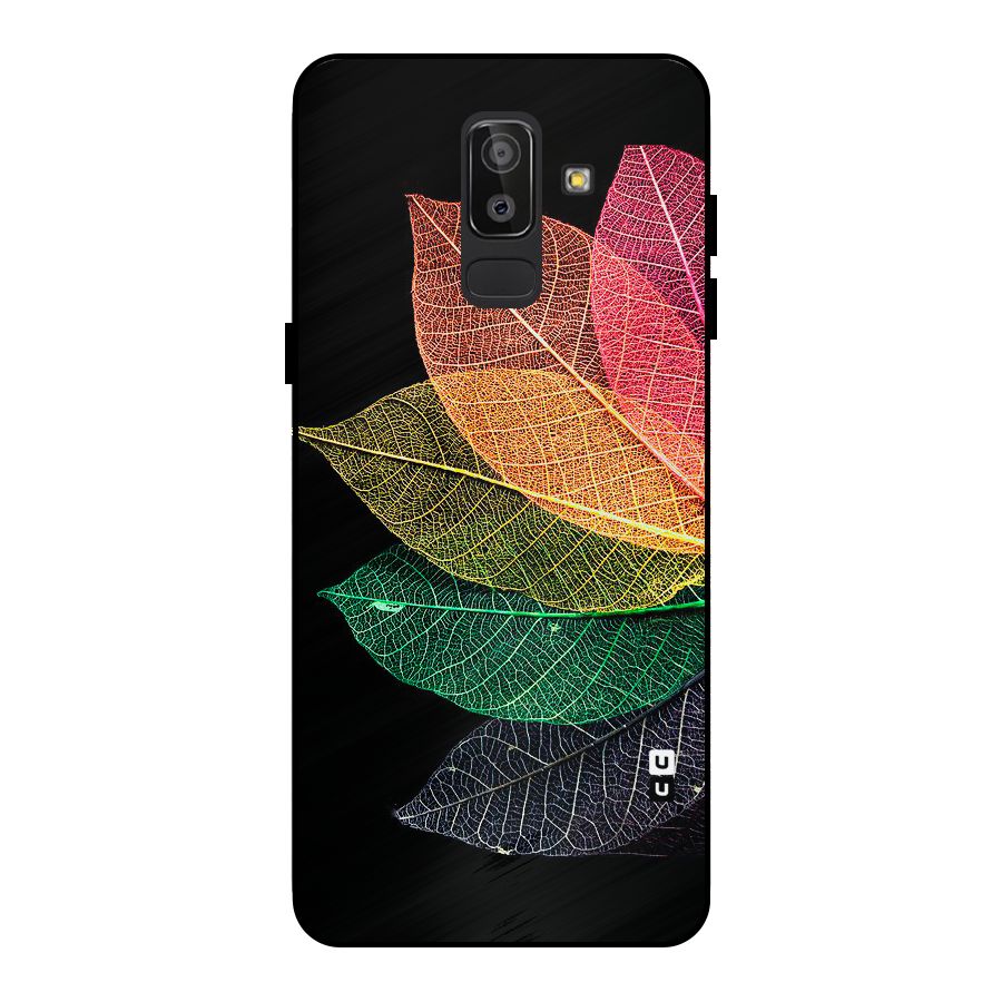 Net Leaf Color Design Metal Back Case for Galaxy J8
