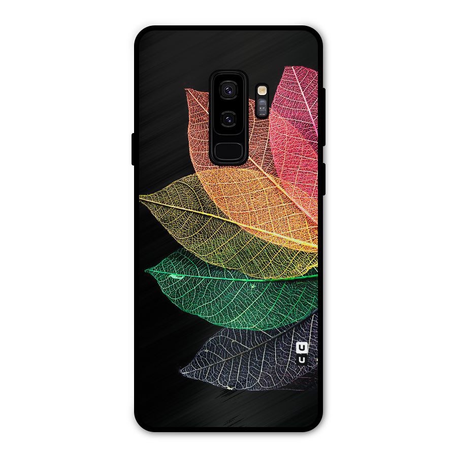 Net Leaf Color Design Metal Back Case for Galaxy S9 Plus
