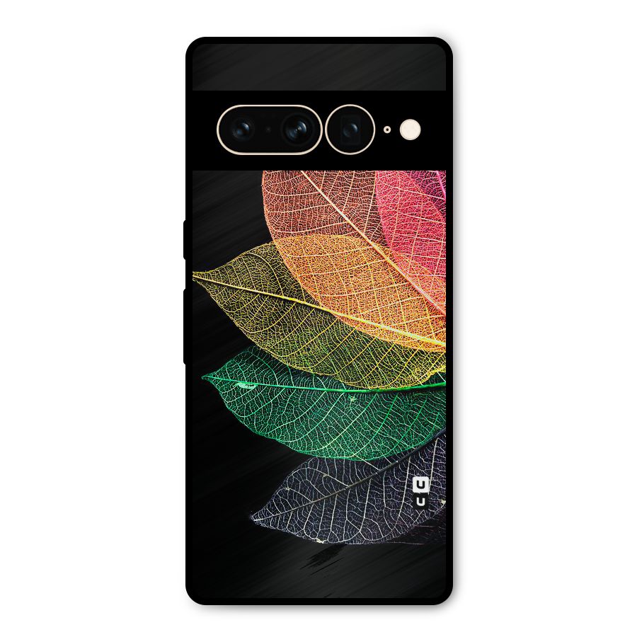 Net Leaf Color Design Metal Back Case for Google Pixel 7 Pro