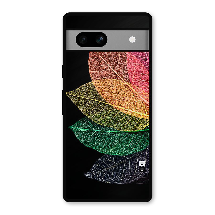 Net Leaf Color Design Metal Back Case for Google Pixel 7a
