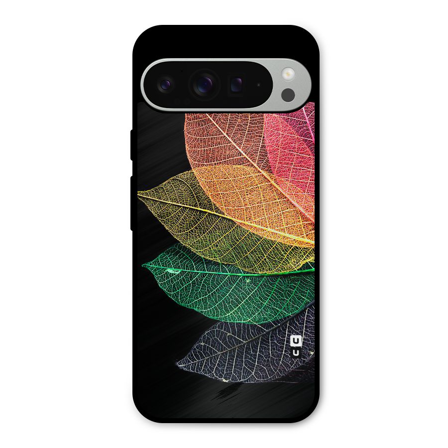 Net Leaf Color Design Metal Back Case for Google Pixel 9 Pro XL