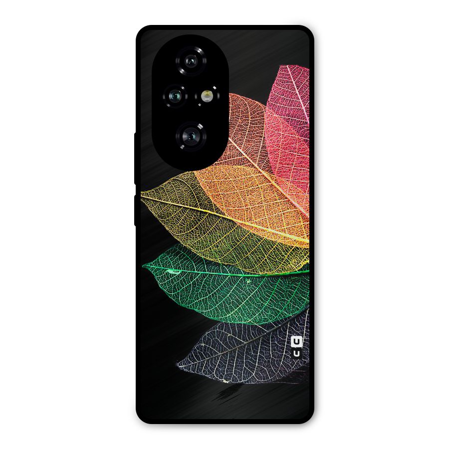 Net Leaf Color Design Metal Back Case for Honor 200 Pro